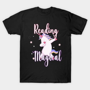 Reading Is Magical Unicorn - Cute Librarian T-Shirt